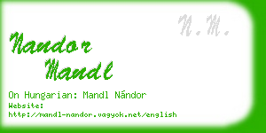 nandor mandl business card