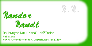 nandor mandl business card